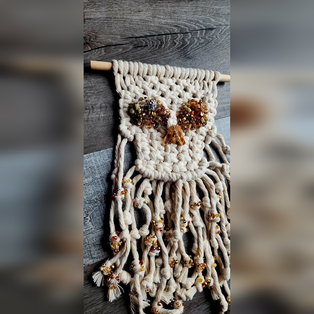 Boujee macrame skull